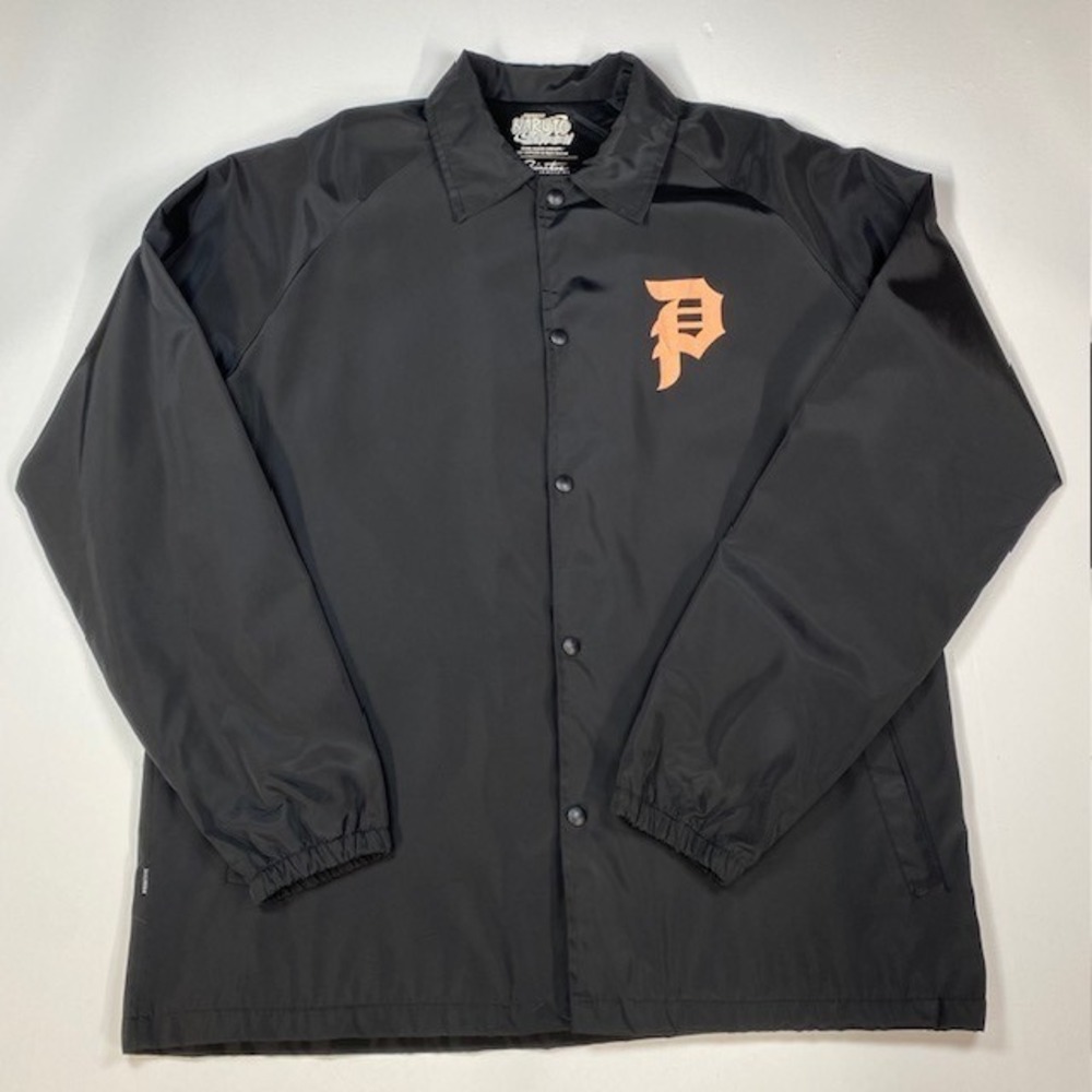 Primitive x Naruto Shippuden Coach Jacket‎ Black Manga Anime Skateboard XL
